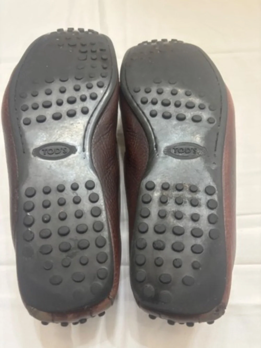 Tod's Men Leather Loafer Size 8 Quiet Luxury Driving Shoes Dark Brown
